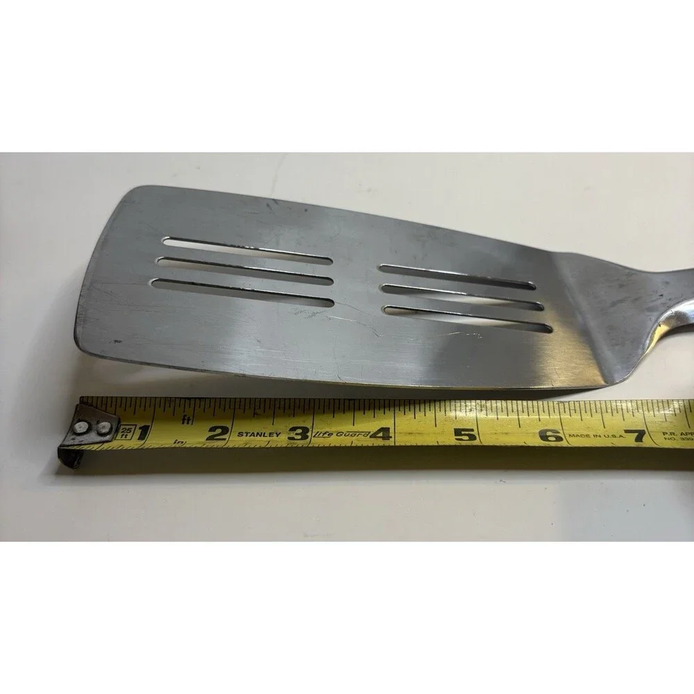 Stainless Steel Double Slotted Extra Long Spatula